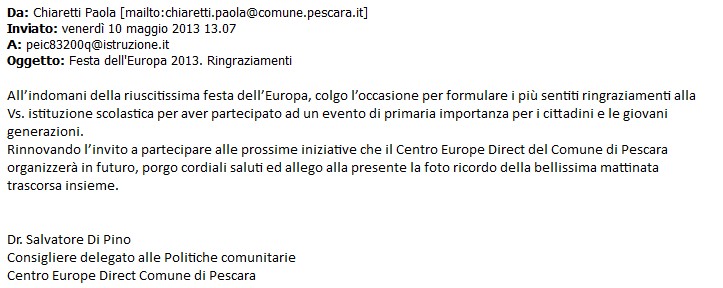 Mail del Comune di Pescara
