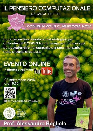 Diretta streaming con il Prof. Bogliolo dell'Università di Urbino