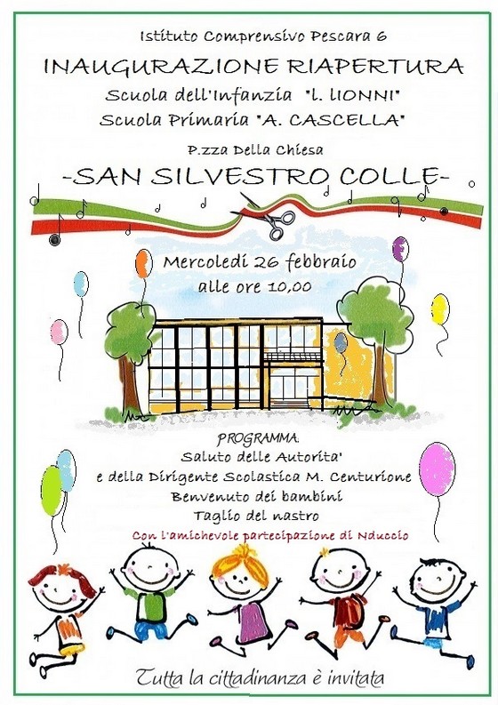 Inaugurazione riapertura plesso di San Silvestro colle